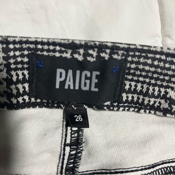 Paige Hoxton Ultra Skinny Jeans Cream and Black Glen Check. Size 26. - Picture 4 of 7
